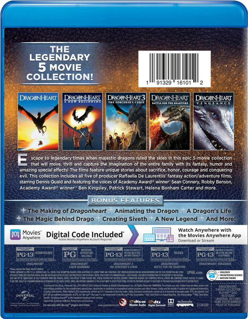 Dragonheart: 5-Movie Collection (Box Set) [Blu-ray]
