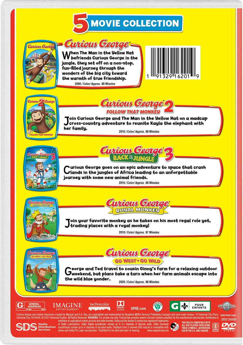 Curious George 5-movie Collection (Box Set) [DVD]