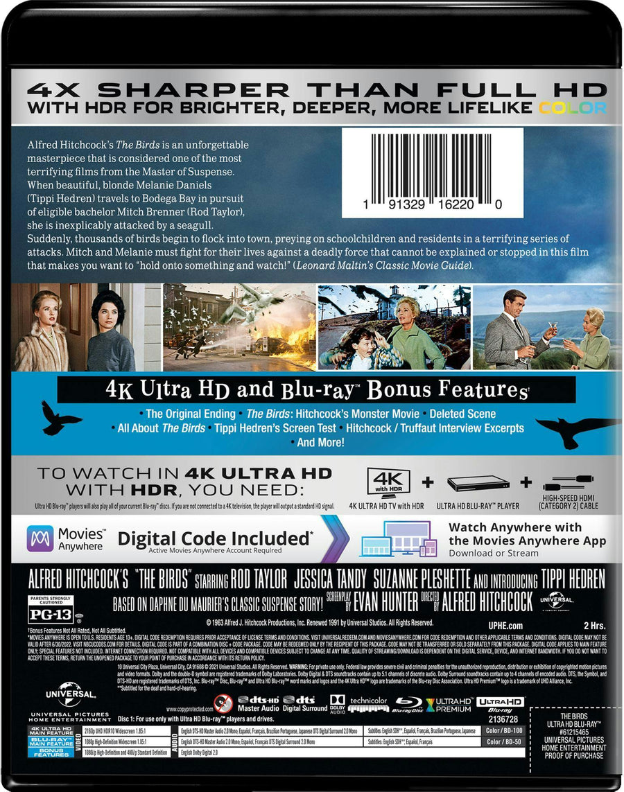 The Birds (4K Ultra HD + Blu-ray) [UHD]