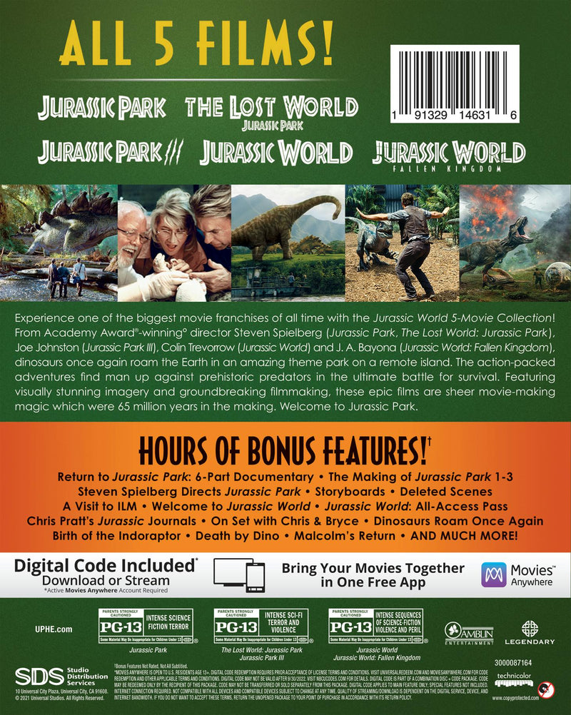 Jurassic World: 5-movie Collection (Blu-ray + Digital Copy) [Blu-ray]