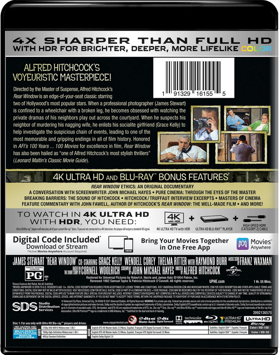 Rear Window (4K Ultra HD + Blu-ray) [UHD]