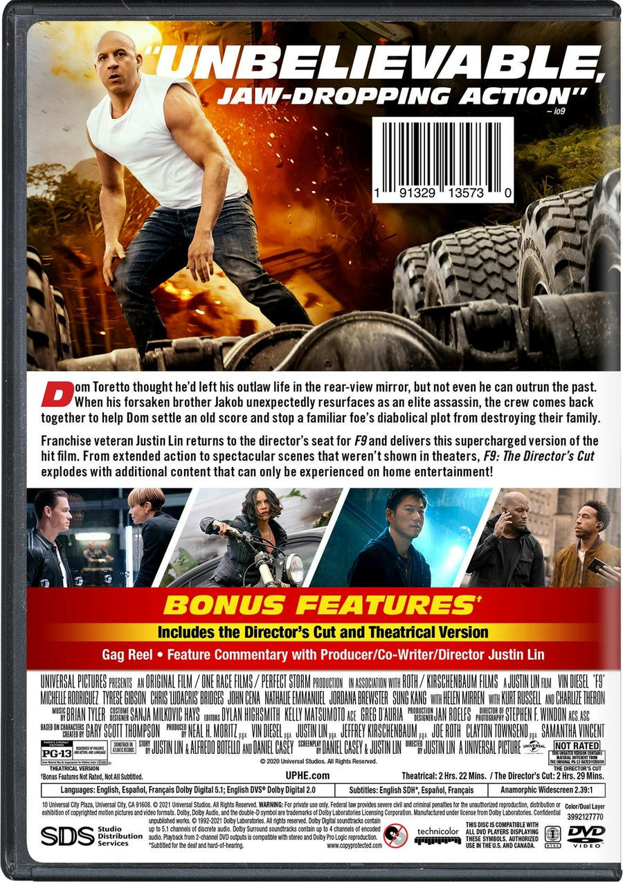 F9: The Fast Saga [DVD]