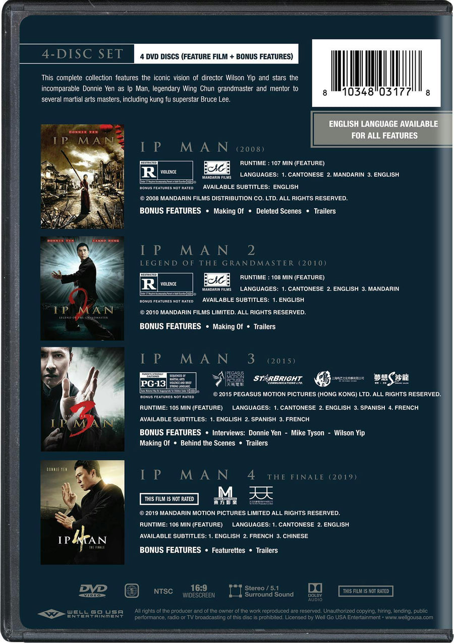 Ip Man 1-4 (Box Set) [DVD]