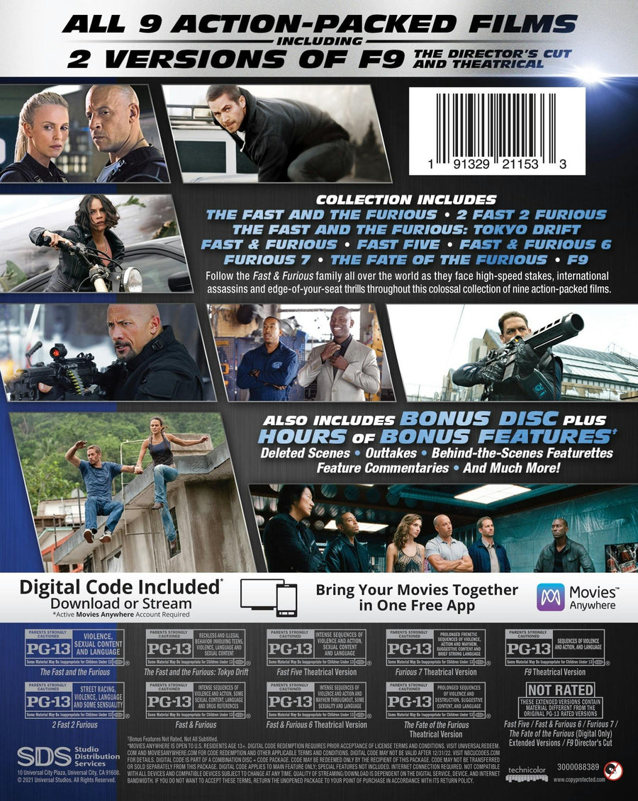 Fast & Furious: 9-movie Collection (Box Set) [Blu-ray]