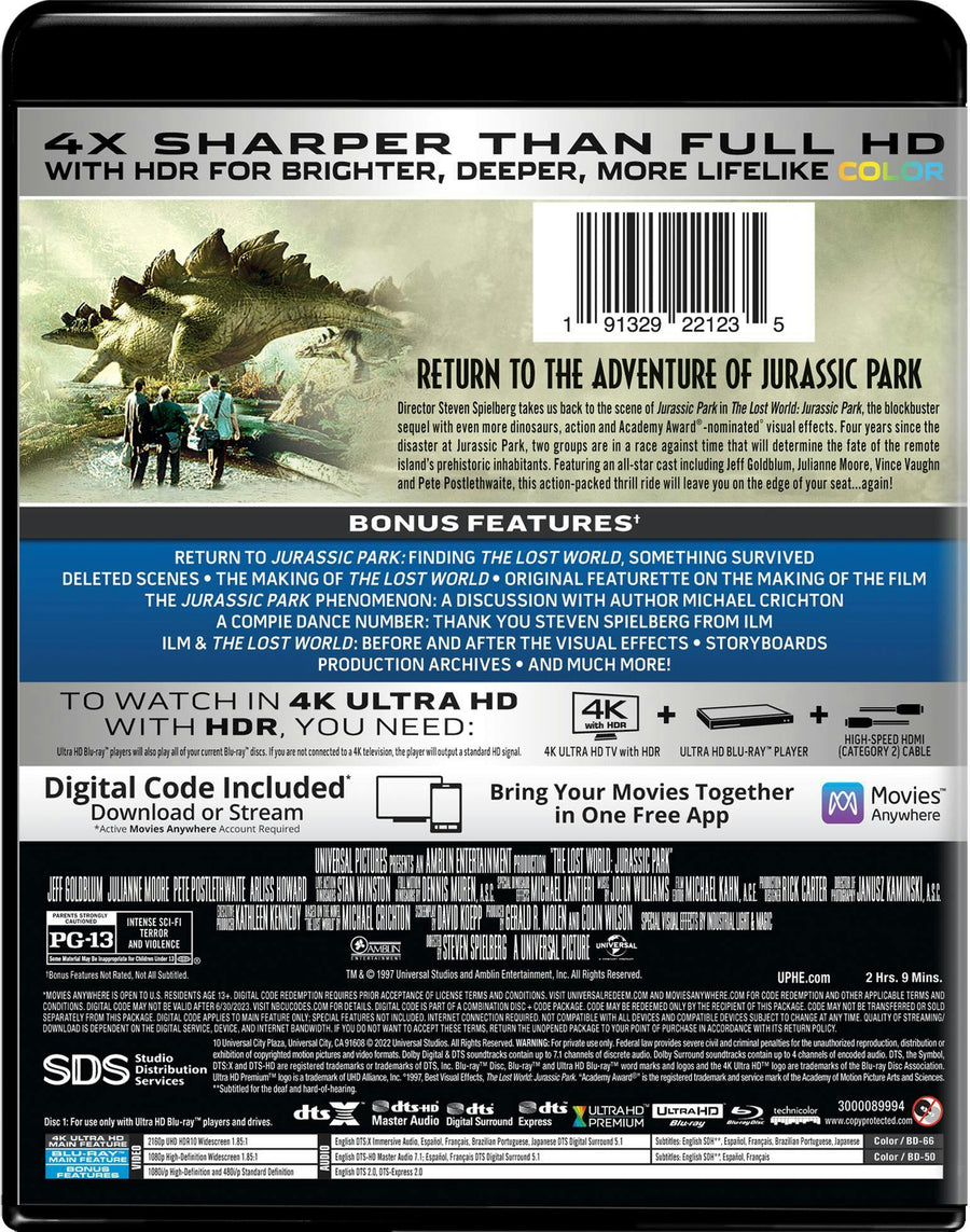 The Lost World - Jurassic Park 2 (4K Ultra HD + Blu-ray + Digital Download) [UHD]