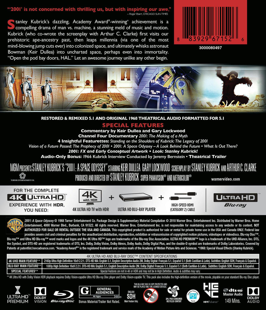 2001 - A Space Odyssey (4K Ultra HD + Blu-ray) [UHD]