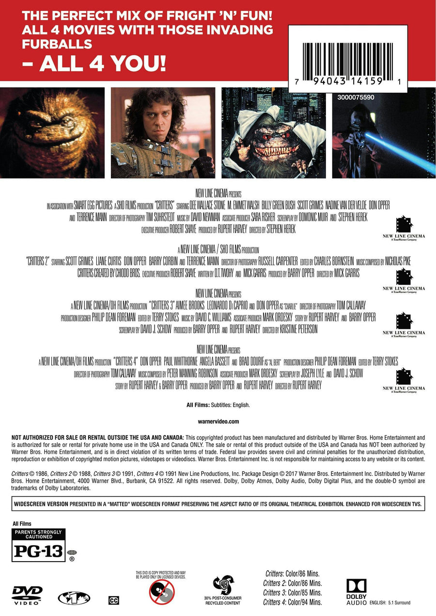 Critters 1-4 (DVD Set) [DVD]
