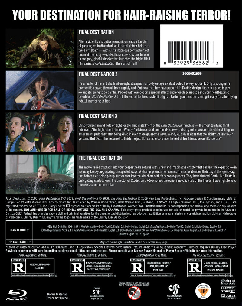 Final Destination Quadrilogy (Box Set) [Blu-ray]
