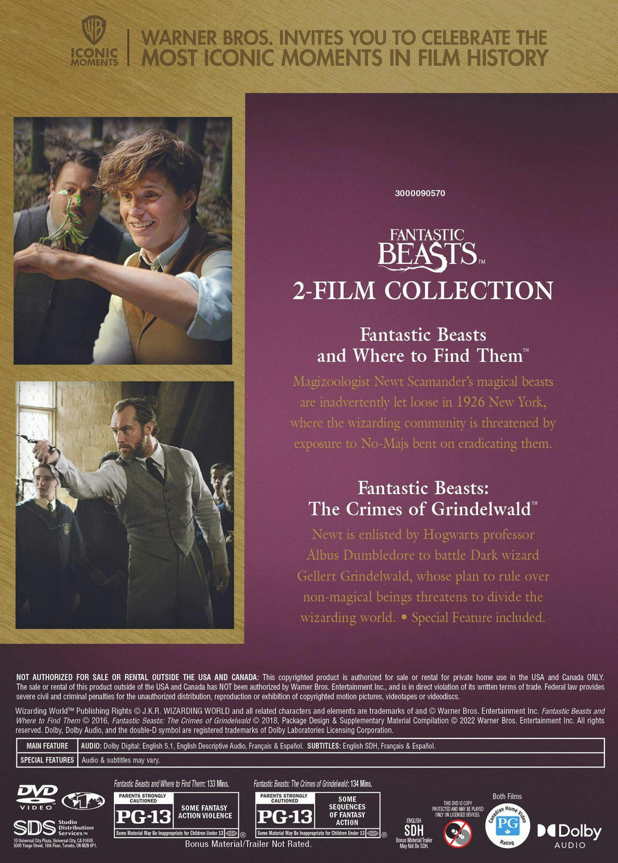 Fantastic Beasts: 2-film Collection (Iconic Moments LL) (DVD New Box Art) [DVD]