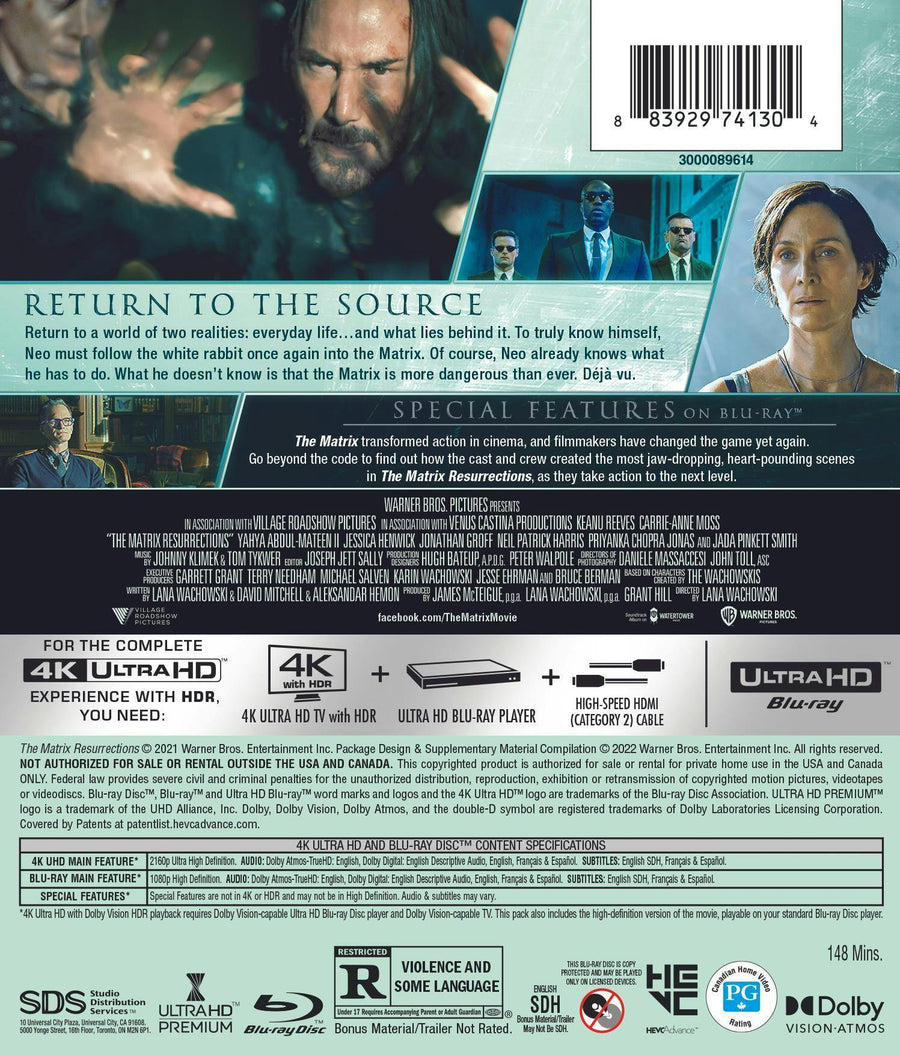 The Matrix Resurrections (4K Ultra HD + Blu-ray) [UHD]