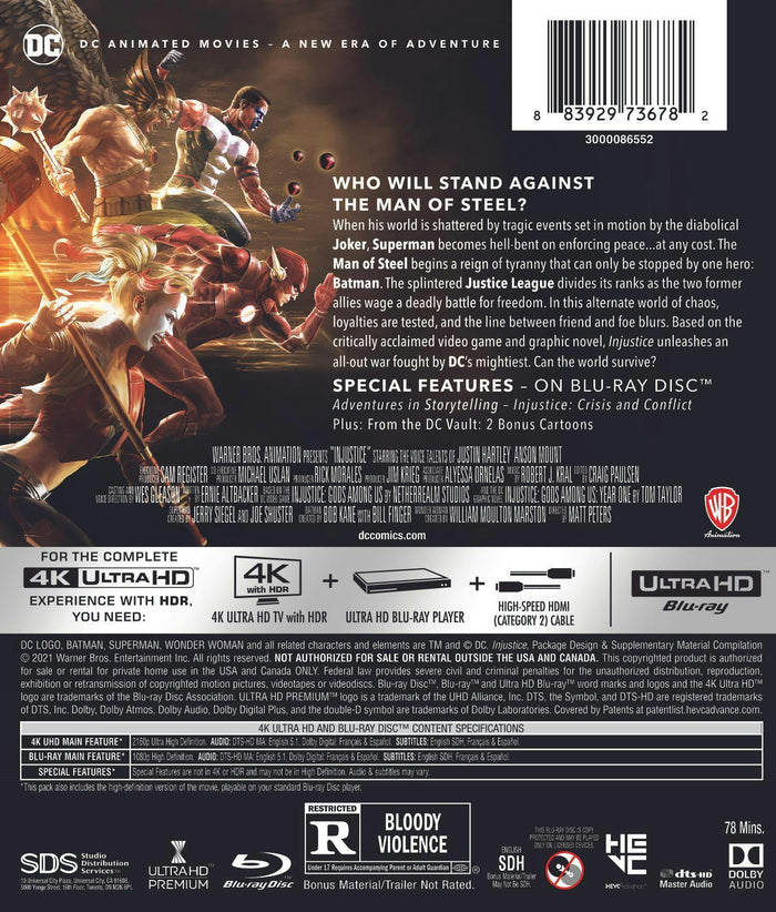 Injustice (4K Ultra HD + Blu-ray) [UHD]