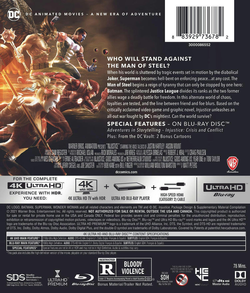 Injustice (4K Ultra HD + Blu-ray) [UHD]