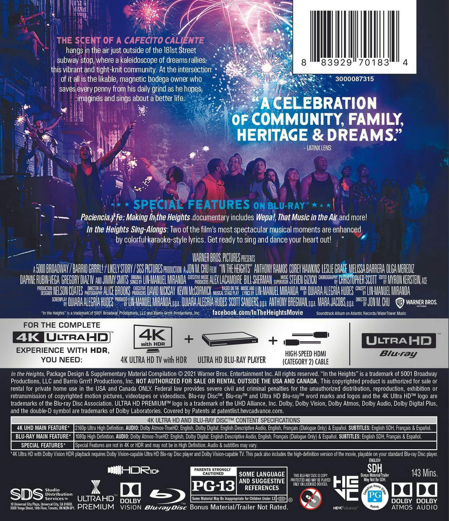 In the Heights (4K Ultra HD + Blu-ray) [UHD]