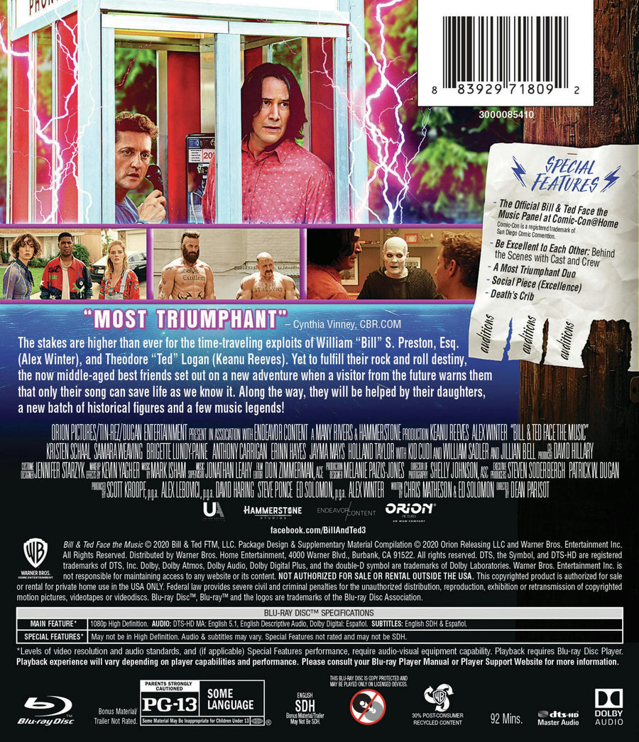 Bill & Ted Face the Music [Blu-ray]