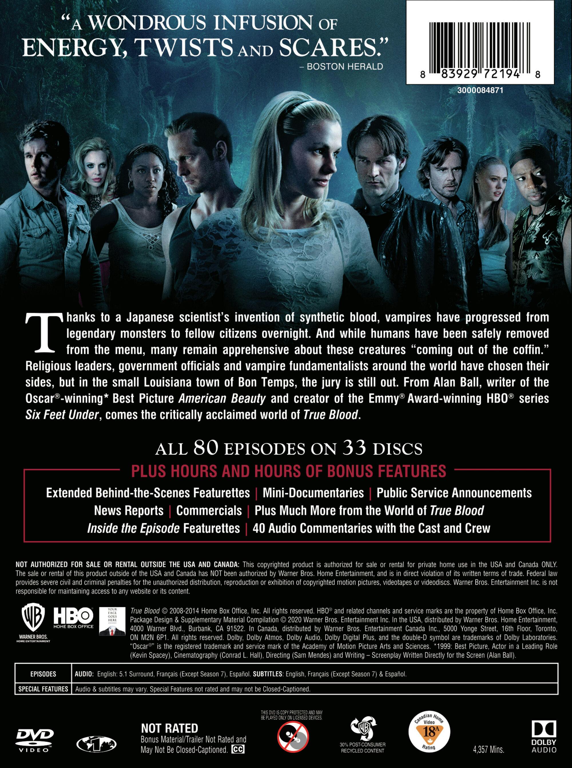 True Blood: The Complete Series (Box Set) [DVD] – GRUV Entertainment