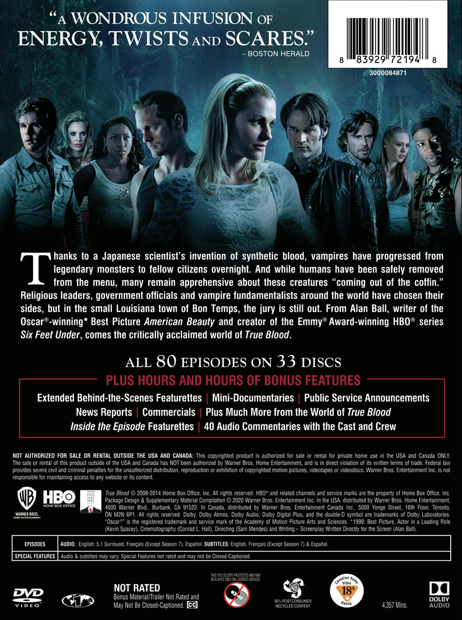 True Blood: The Complete Series (Box Set) [DVD]