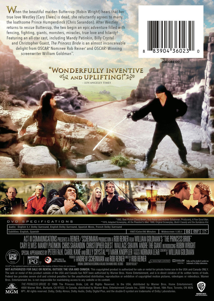 The Princess Bride (30th Anniversary Edition) [DVD]