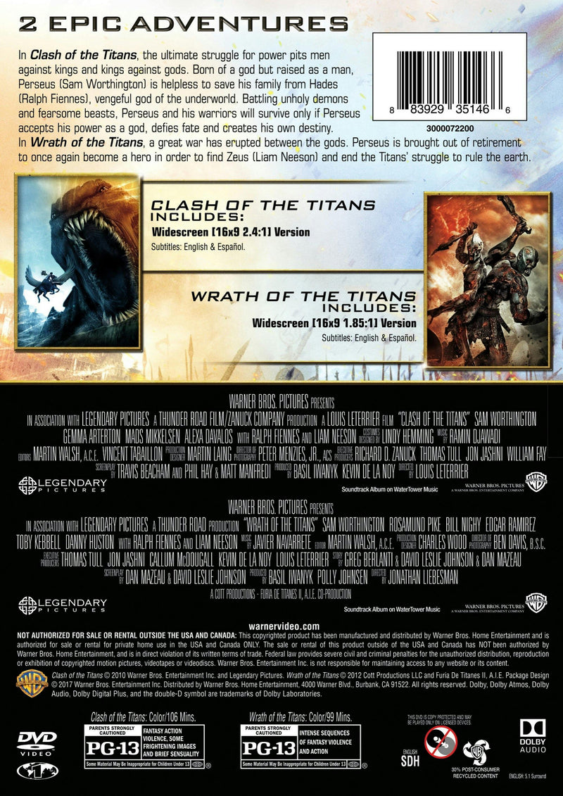 Clash of the Titans/Wrath of the Titans (DVD Double Feature) [DVD]