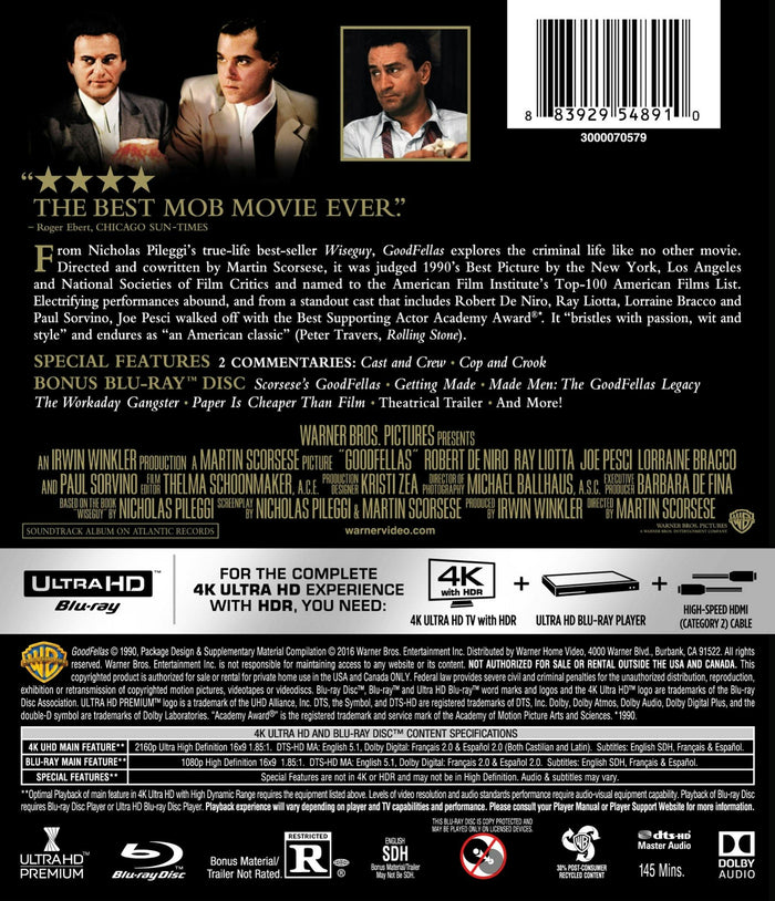 Goodfellas (4K Ultra HD + Blu-ray) [UHD]