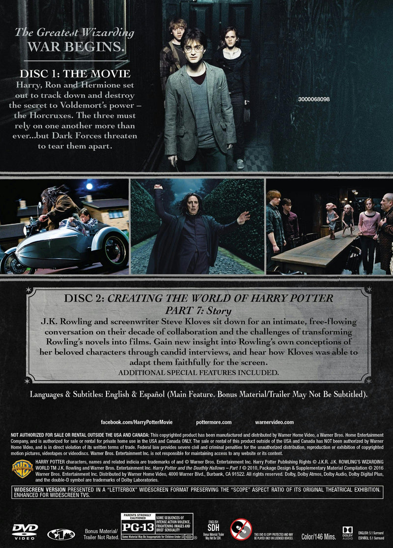 Harry Potter and the Deathly Hallows: Part 1 (Special Edition) [DVD]