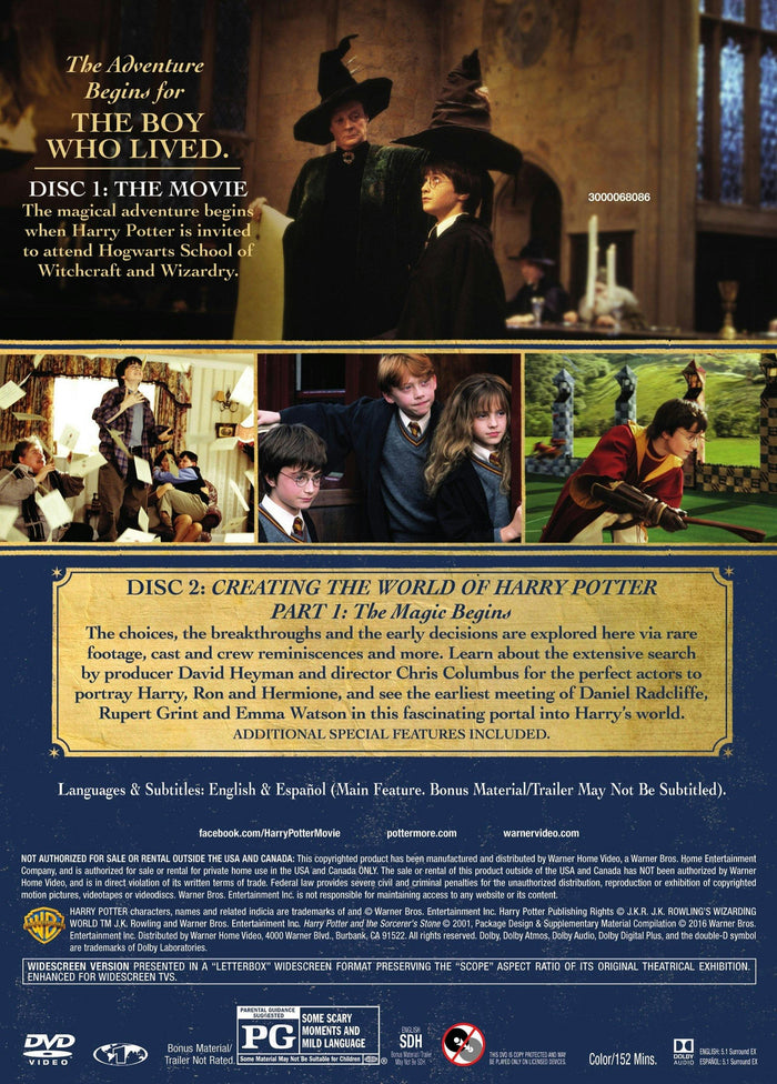 Harry Potter and the Philosopher's Stone (Special Edition) [DVD]