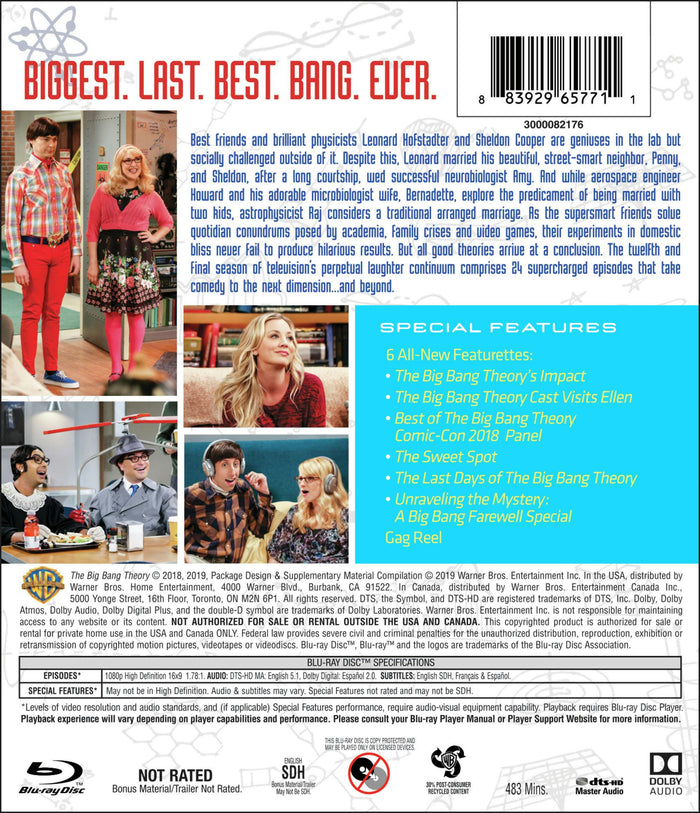 The Big Bang Theory: The Twelfth and Final Season [Blu-ray]