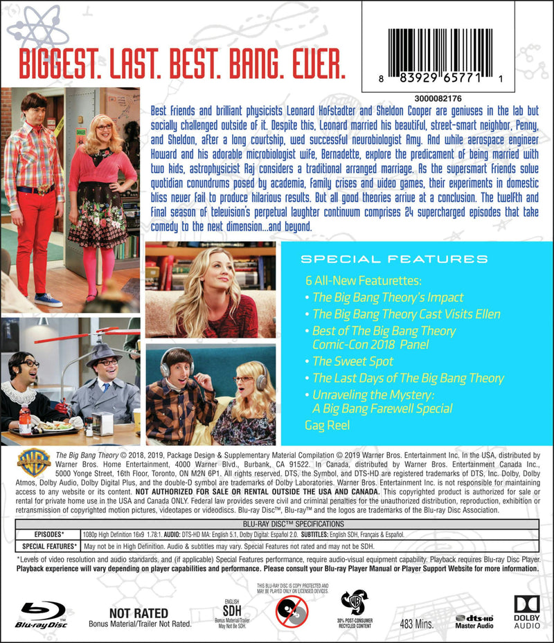 The Big Bang Theory: The Twelfth and Final Season [Blu-ray]