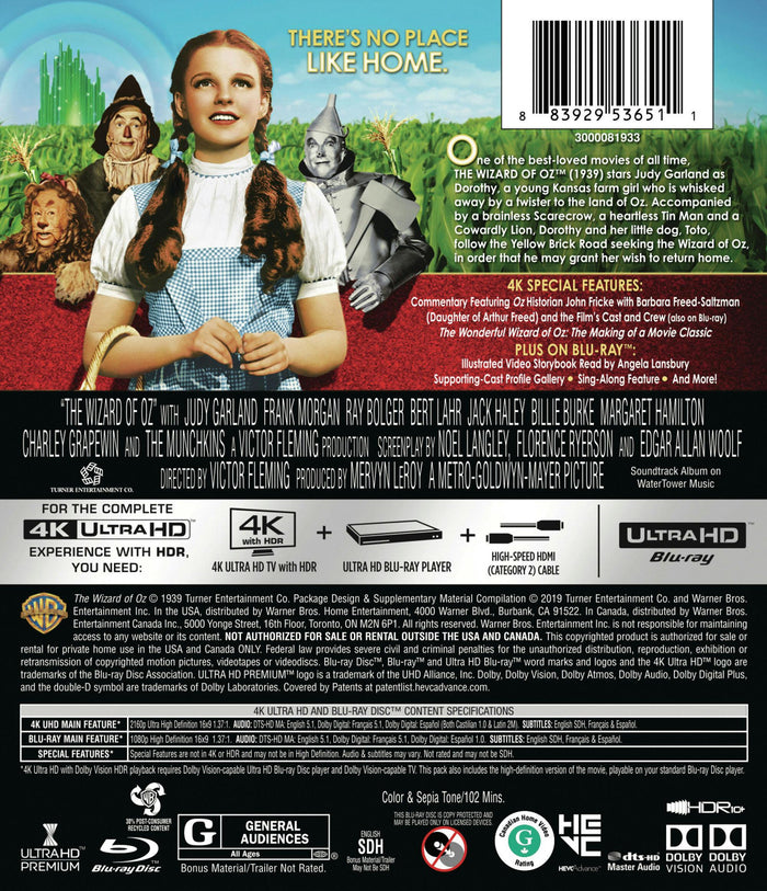 The Wizard of Oz (4K Ultra HD + Blu-ray) [UHD]