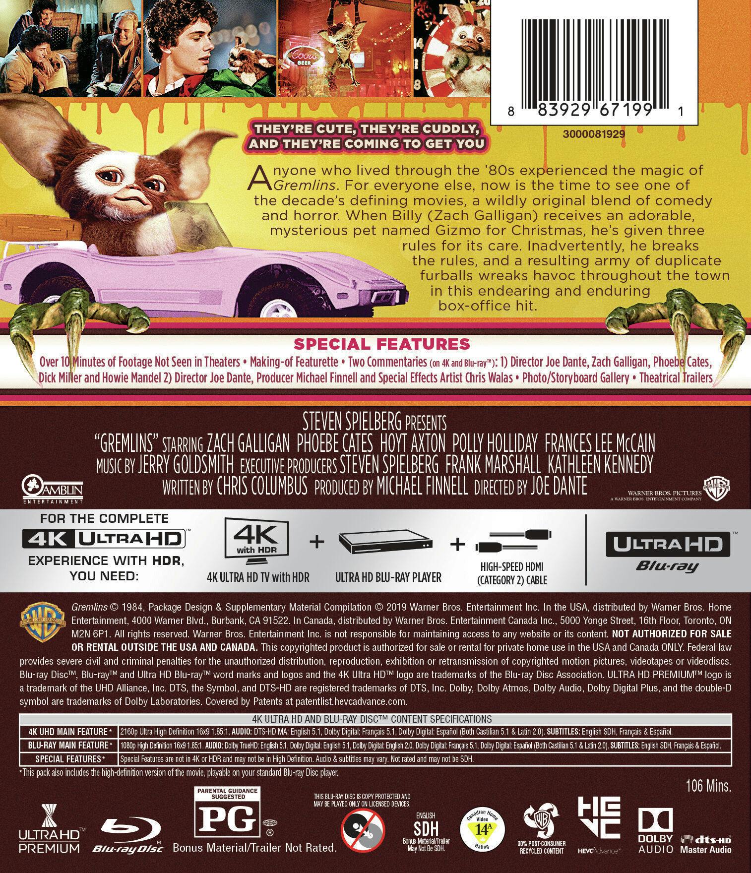 Gremlins (4K Ultra HD + Blu-ray) [UHD]