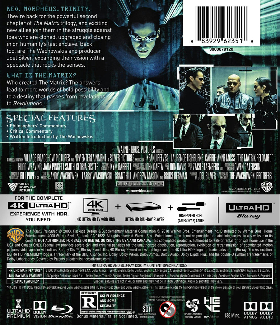 Matrix Reloaded (4K Ultra HD + Blu-ray) [UHD]