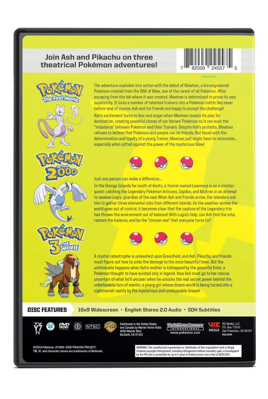 Pokémon - The First Movie/Pokemon - The Movie 2000/Pokémon 3 (DVD Triple Feature) [DVD]