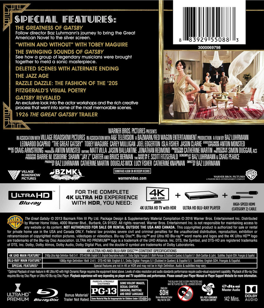 The Great Gatsby (4K Ultra HD + Blu-ray) [UHD]