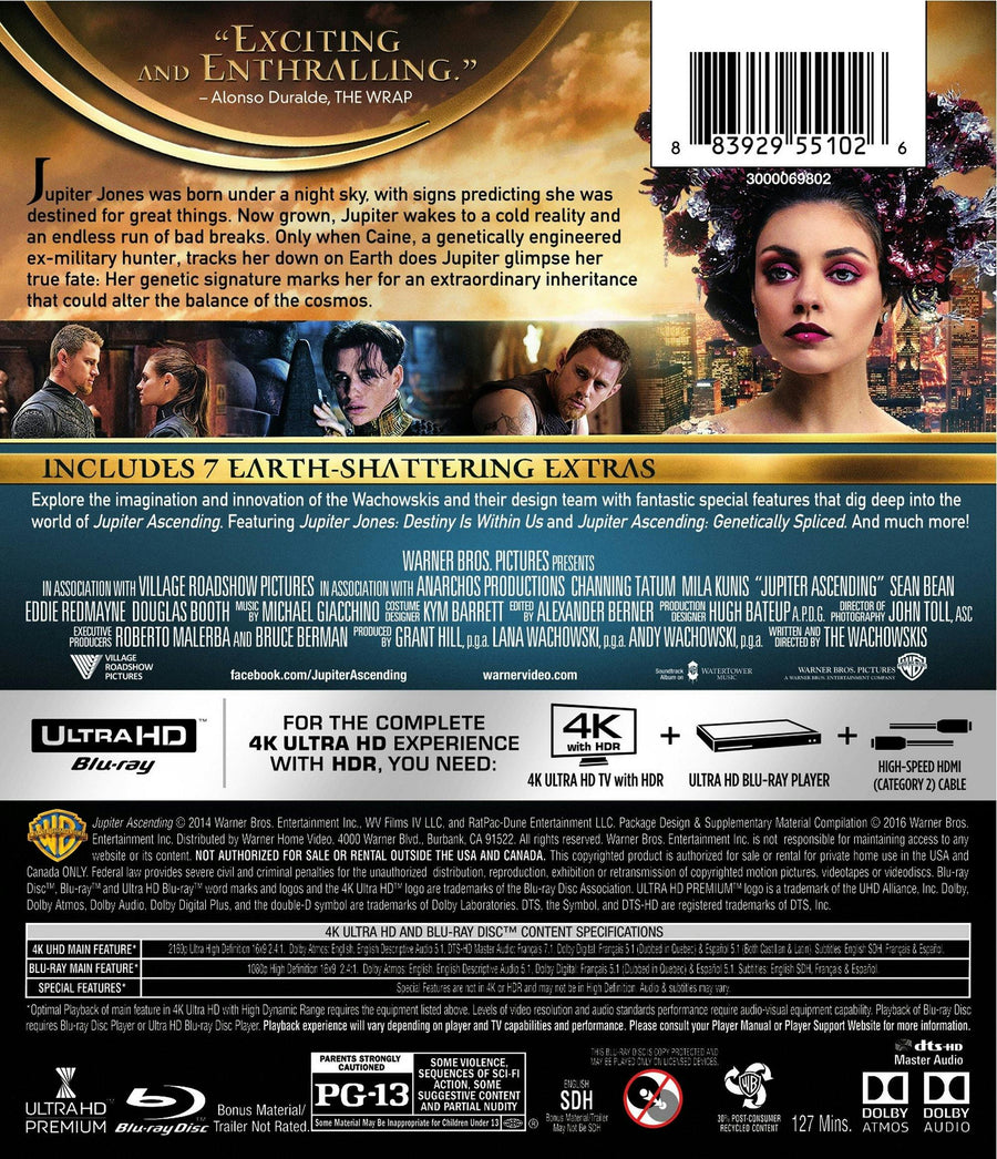 Jupiter Ascending (4K Ultra HD + Blu-ray) [UHD]