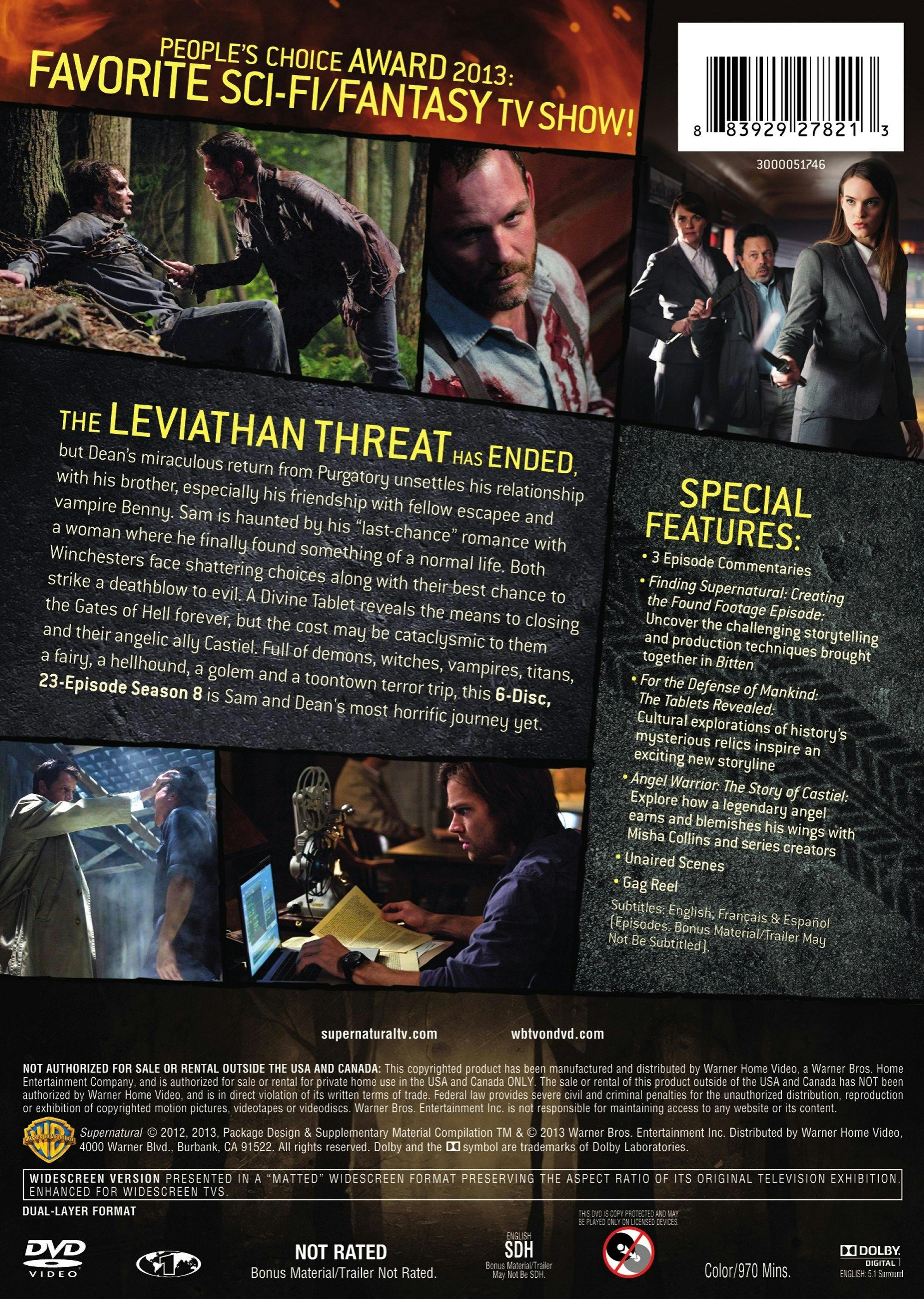 (未使用･未開封品)　Supernatural: Complete Eighth Season [DVD] [Import] 60wa65s Amazon.com: Supernatural: Season 8 : Jared Padalecki, Jensen