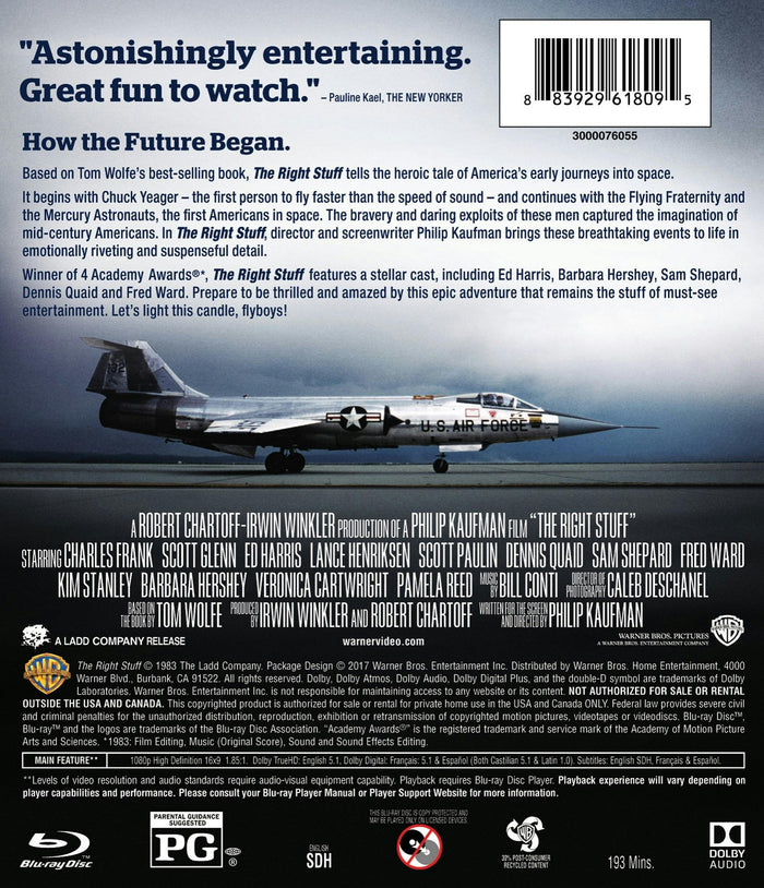 The Right Stuff (Blu-ray New Box Art) [Blu-ray]