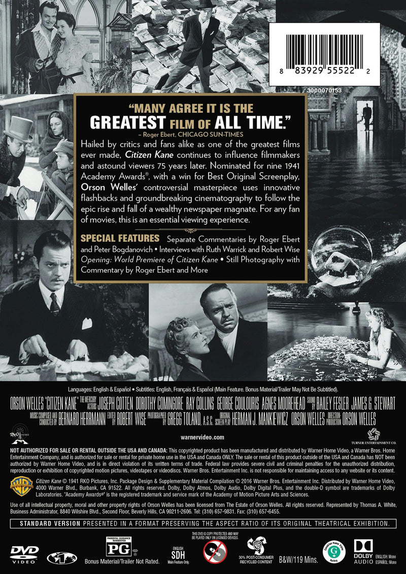 Citizen Kane (75th Anniversary Edition) [DVD]