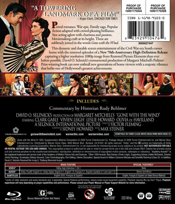 Gone With The Wind [Blu-ray]