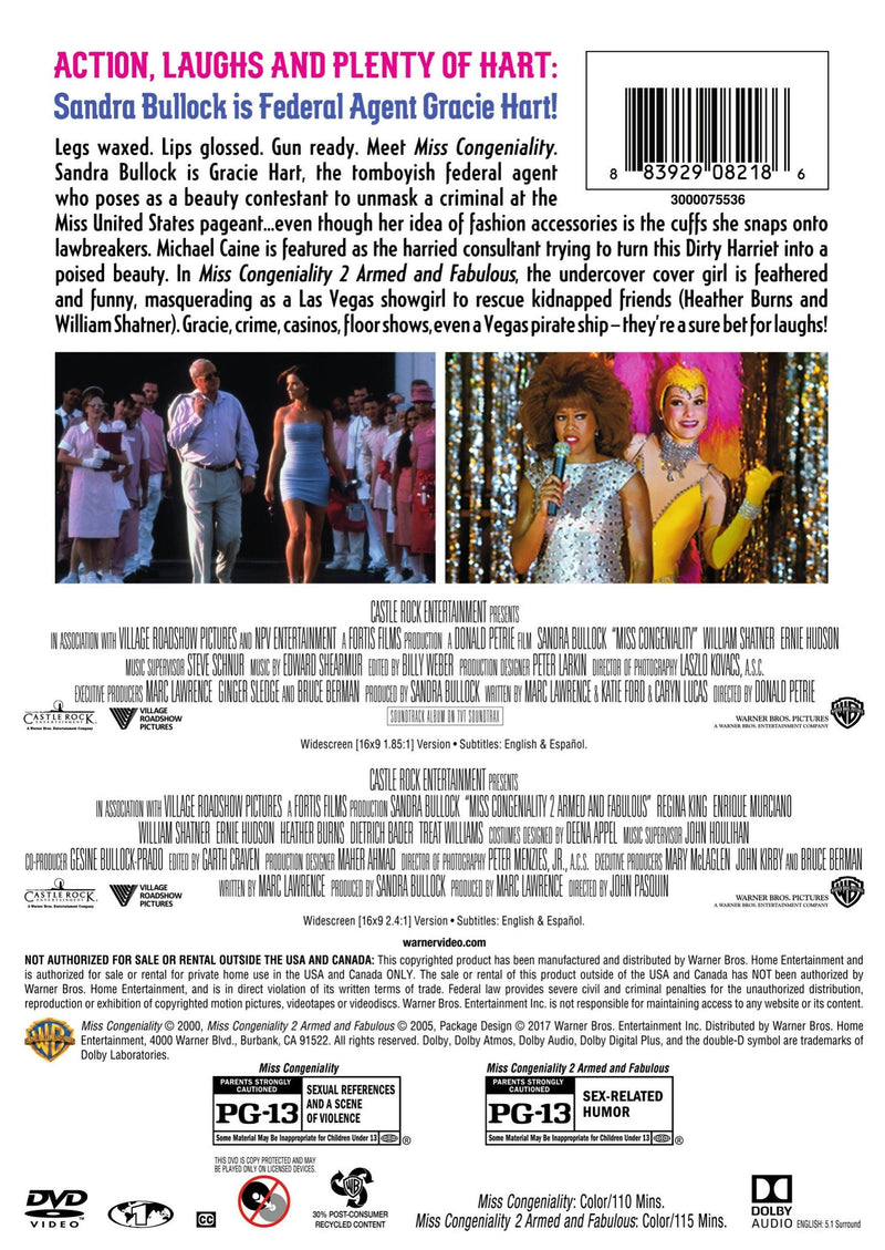 Miss Congeniality / Miss Congeniality 2 [DVD]
