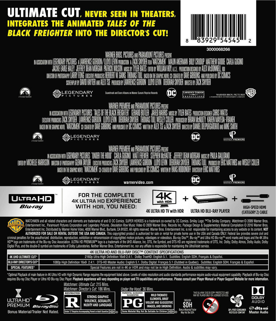Watchmen: The Ultimate Cut (4K Ultra HD + Blu-ray) [UHD]