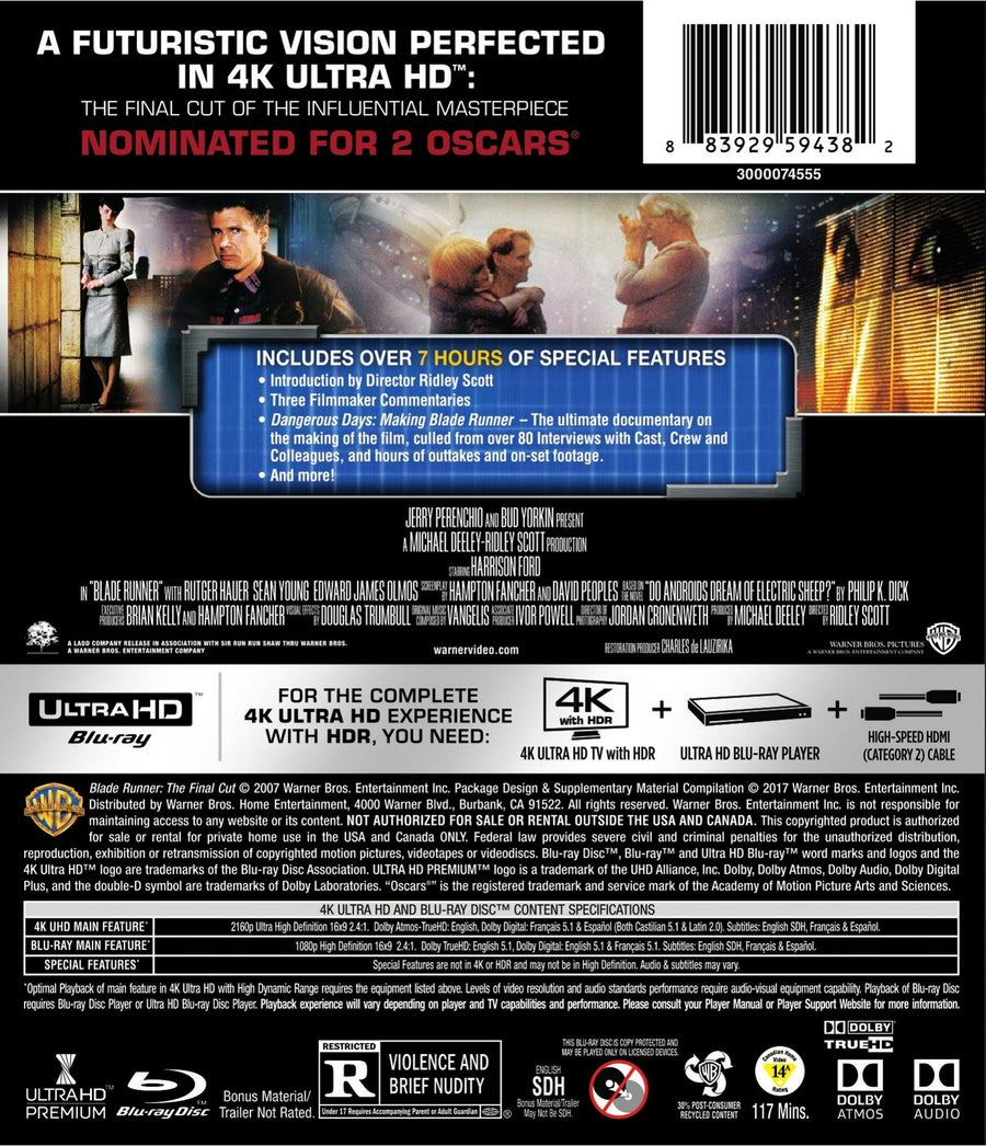 Blade Runner: The Final Cut (4K Ultra HD + Blu-ray) [UHD]