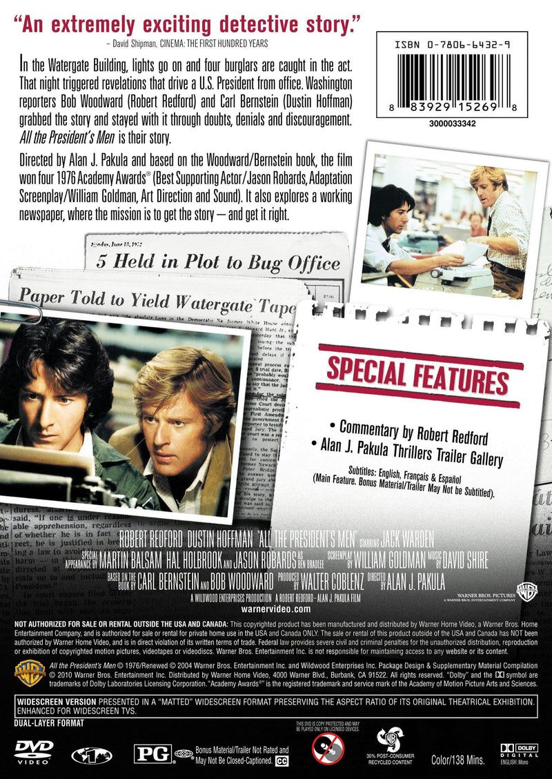 All the President's Men (DVD New Packaging) [DVD]