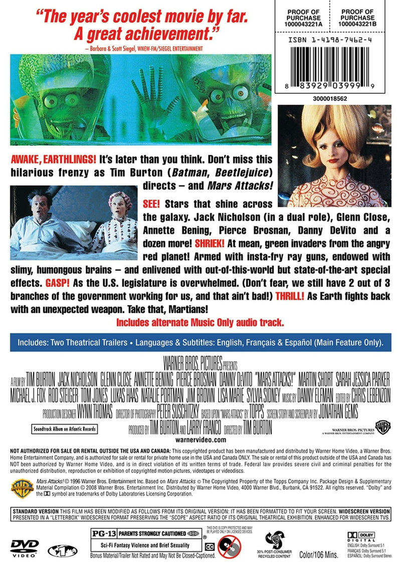 Mars Attacks! (DVD New Packaging) [DVD]
