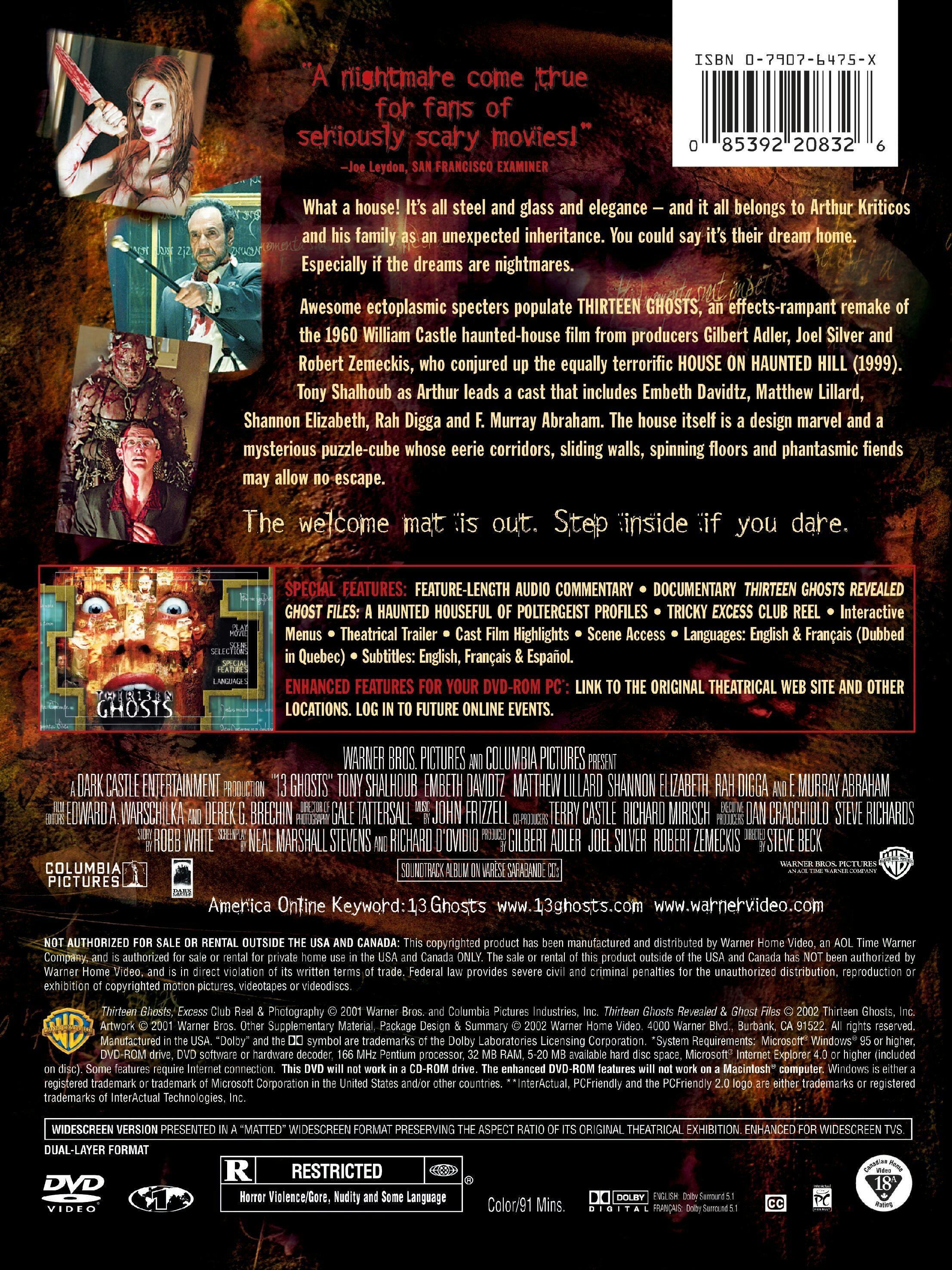 Thirteen Ghosts [DVD]
