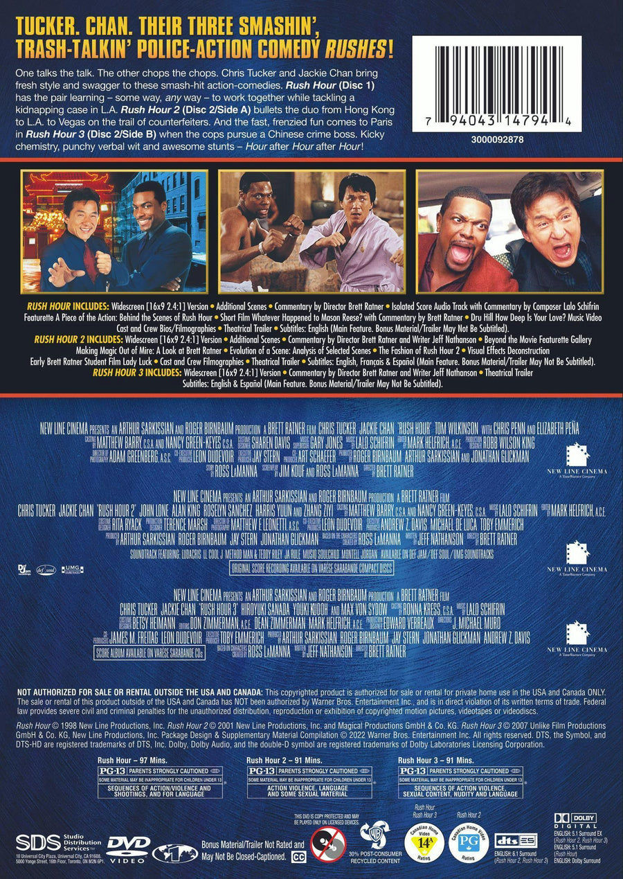 Rush Hour Trilogy (DVD Triple Feature) [DVD]