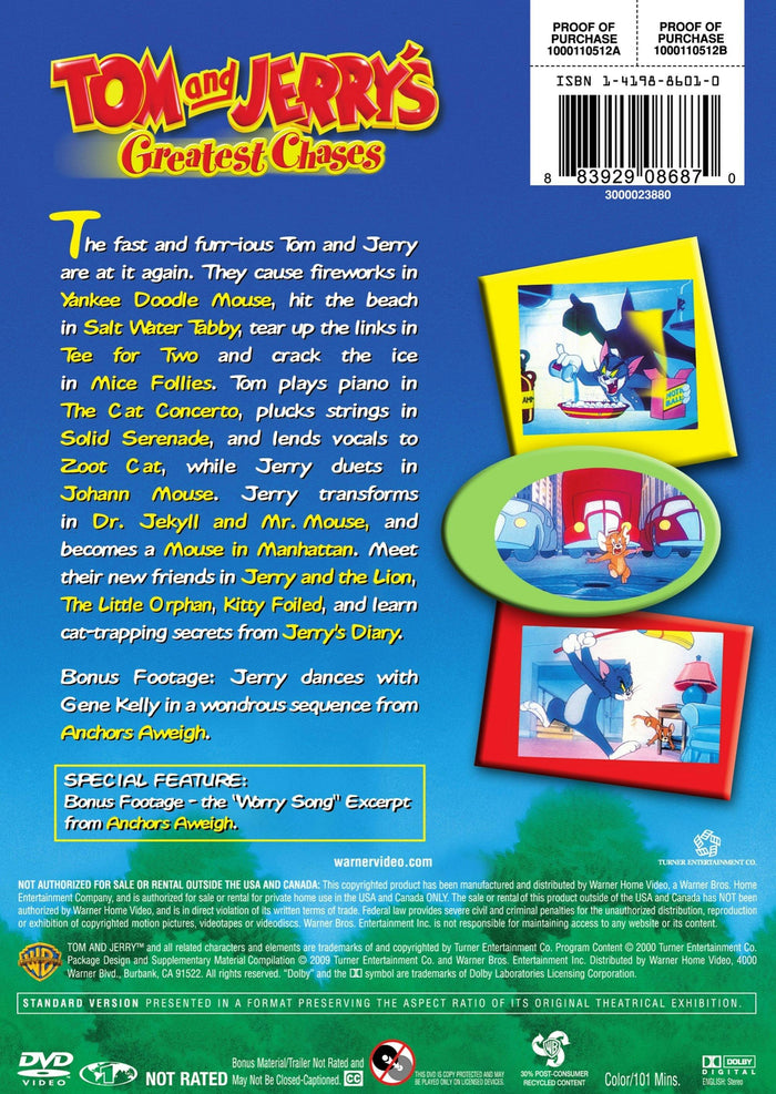 Tom and Jerry: Greatest Chases [DVD]