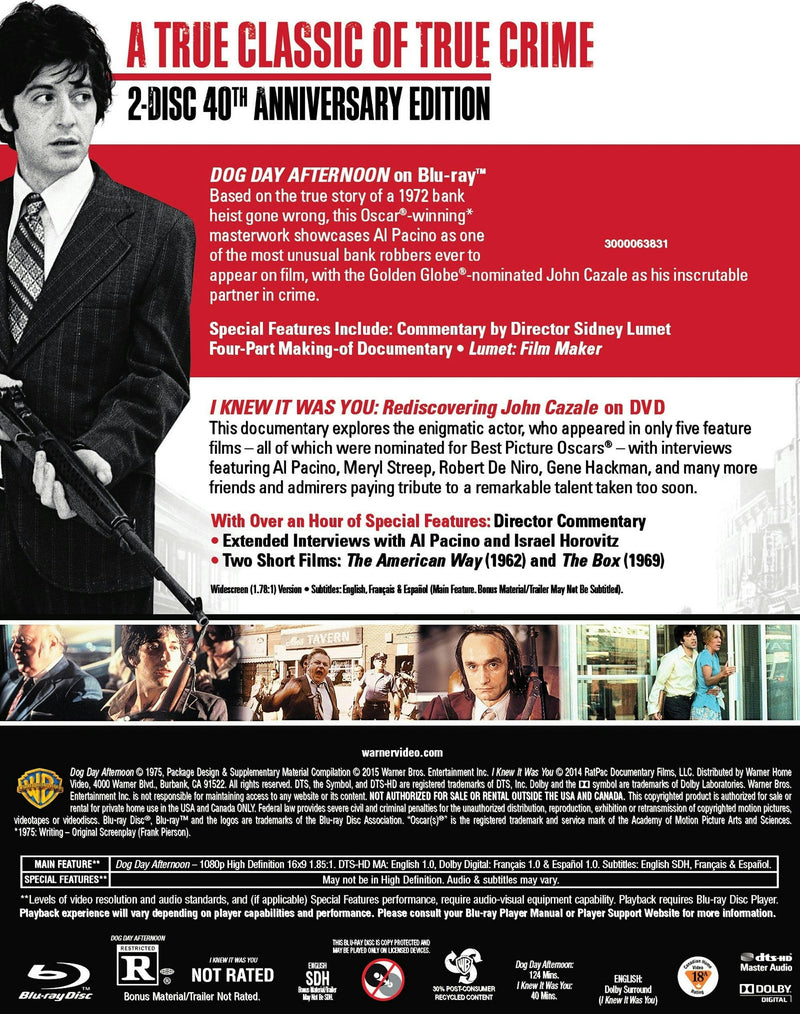 Dog Day Afternoon (40th Anniversary Edition) [Blu-ray]