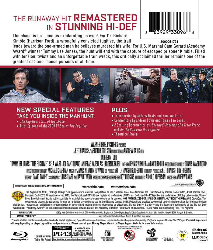 The Fugitive (20th Anniversary Edition) [Blu-ray]