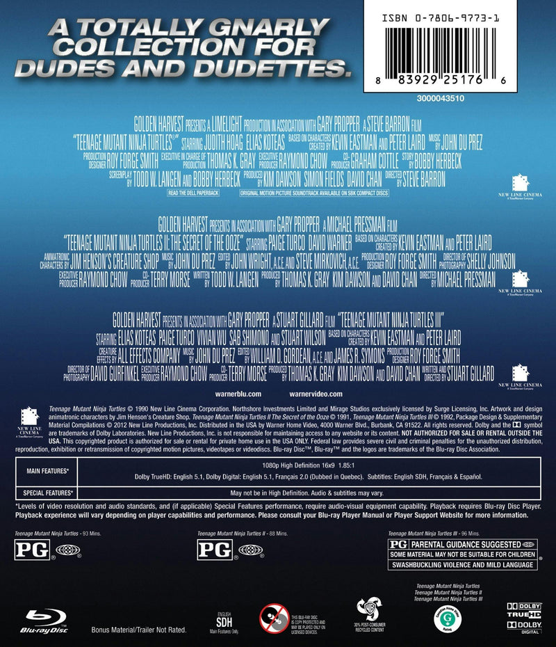 Teenage Mutant Ninja Turtles Triple Feature (Box Set) [Blu-ray]