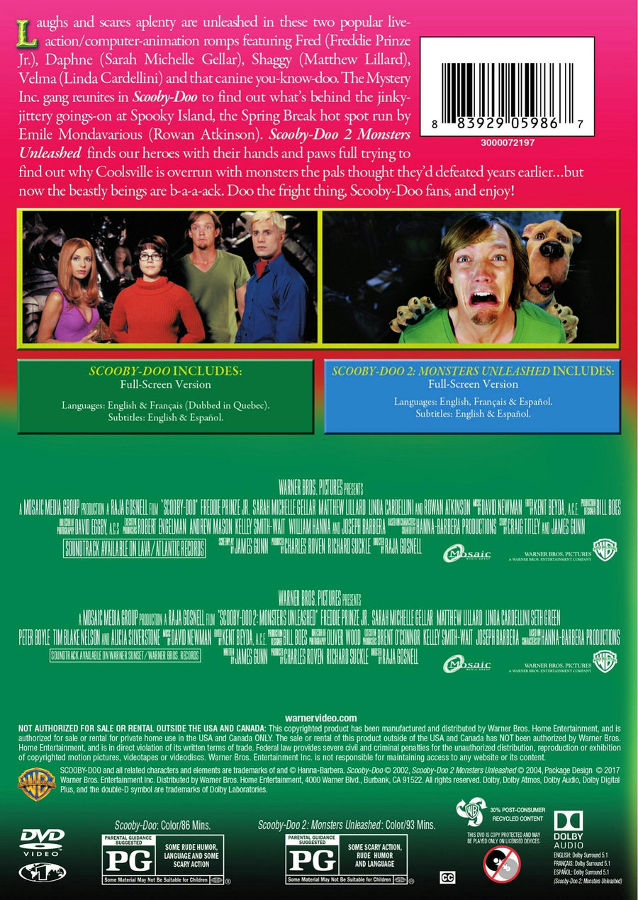 Scooby-Doo - The Movie/Scooby-Doo 2 - Monsters Unleashed (DVD New Box Art) [DVD]