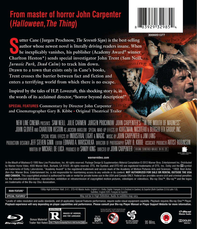 In The Mouth Of Madness [Blu-ray]